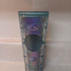 Starbucks 24 oz. Blue Tumbler w/straw and lid preowned